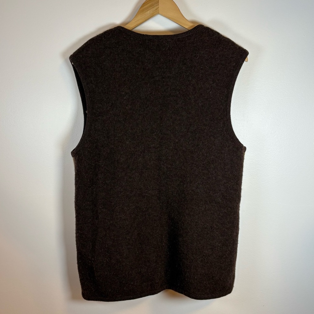 Vintage Transit Romantique Brown Patchwork Wool Vest Size Large, Retro Vibe, - Picture 2 of 8